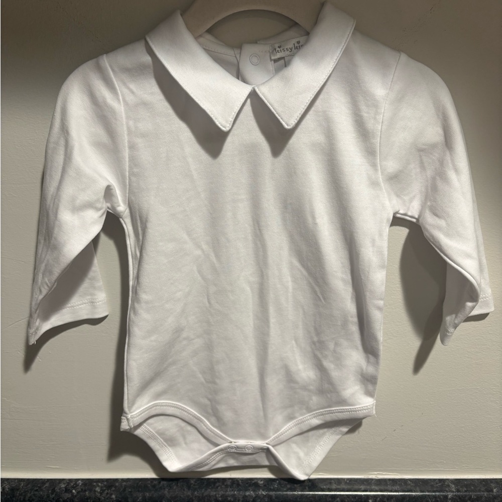 Kissy Kissy | Kissy Basics Collar Bodysuit | White | 9mo